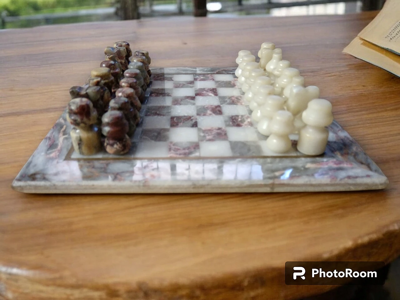 Chessboard in blue alabaster, '900 2