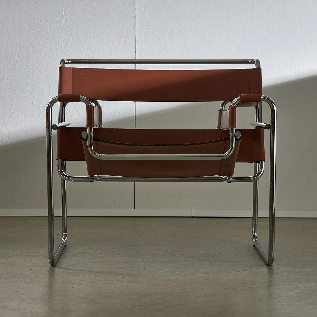 Poltrona Wassily B3 in pelle cognac di Knoll International 5