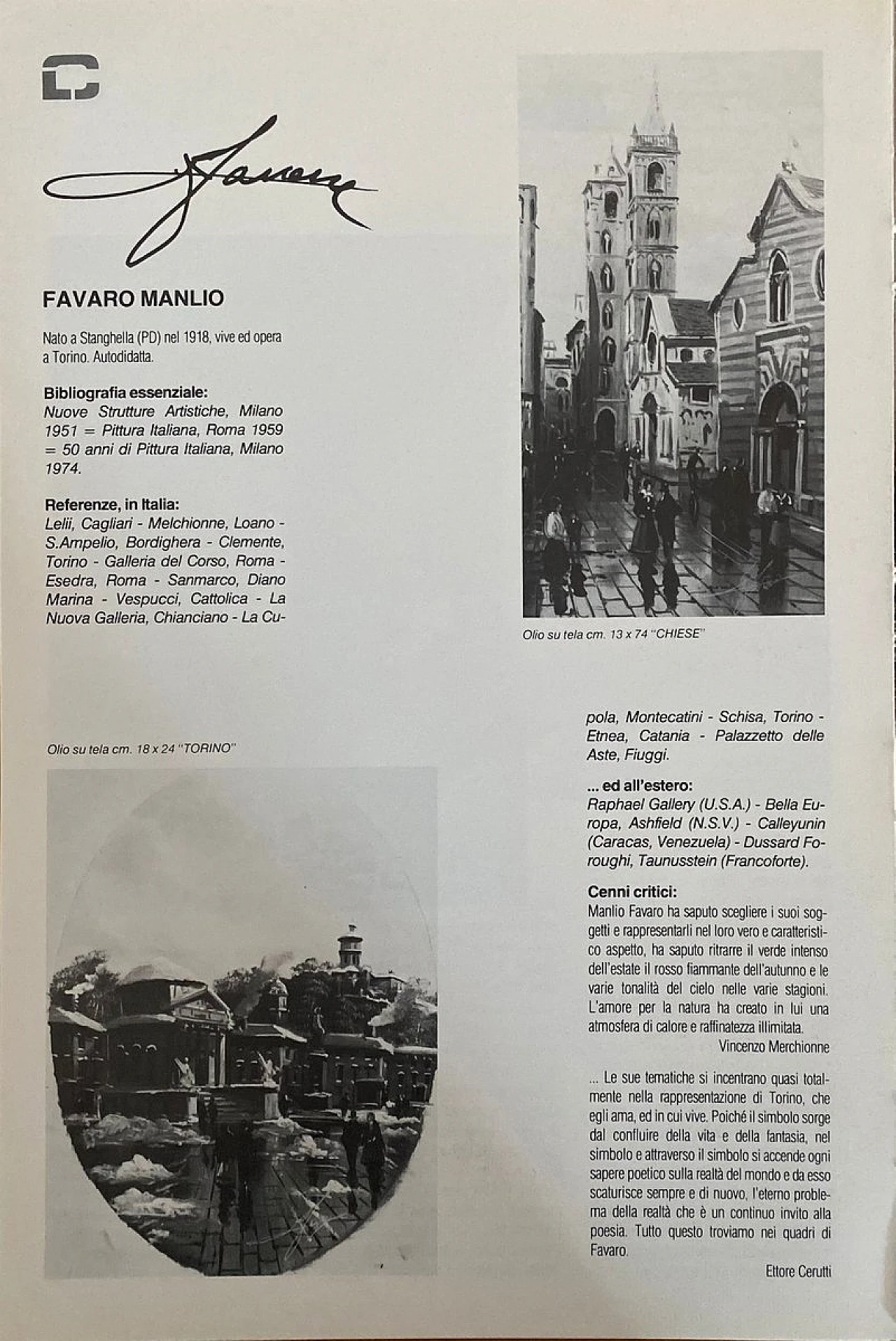 Paesaggio, olio su rame di Manlio Favaro, anni '80 5