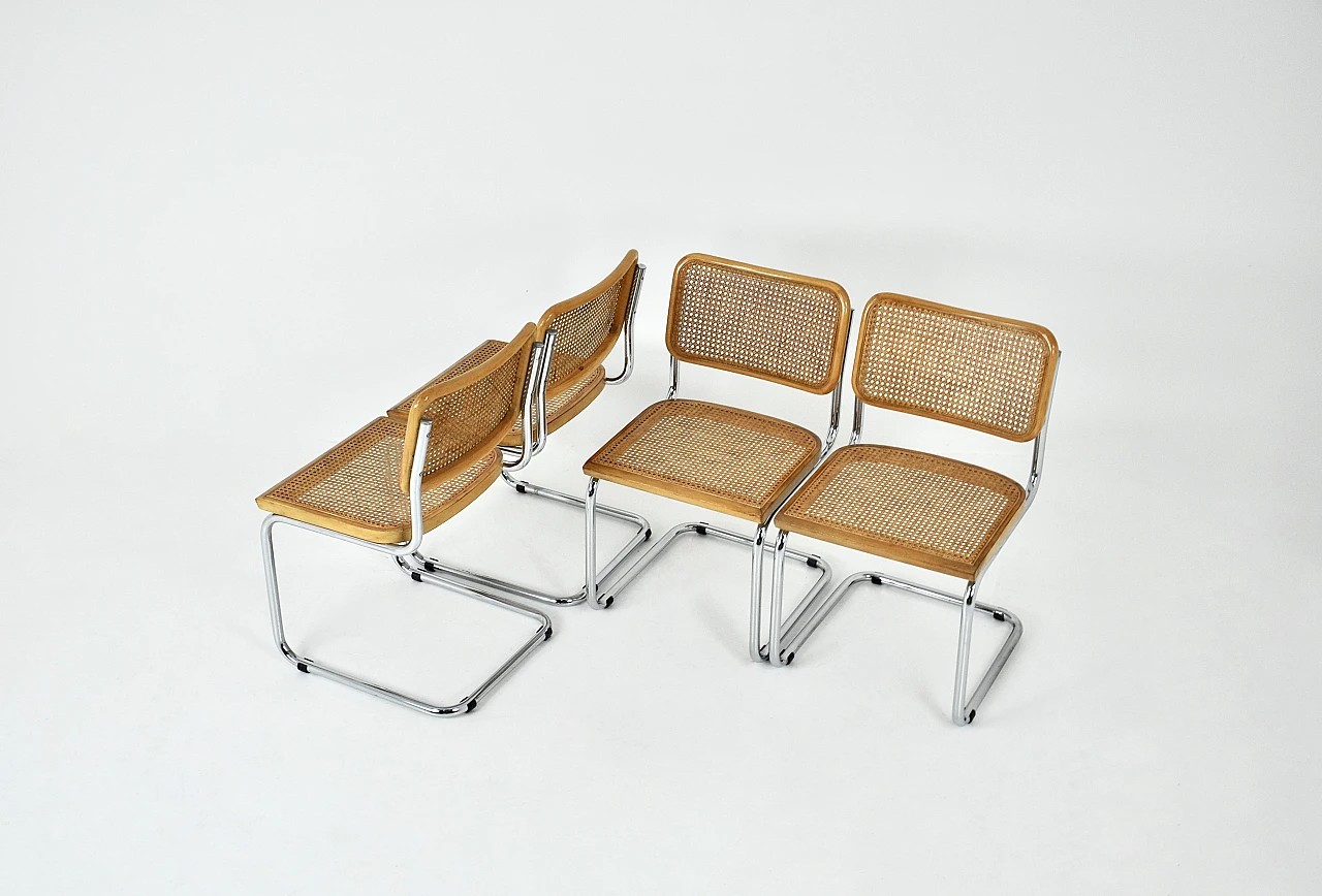 4 sedie da pranzo stile B32 di Marcel Breuer, anni '90 2