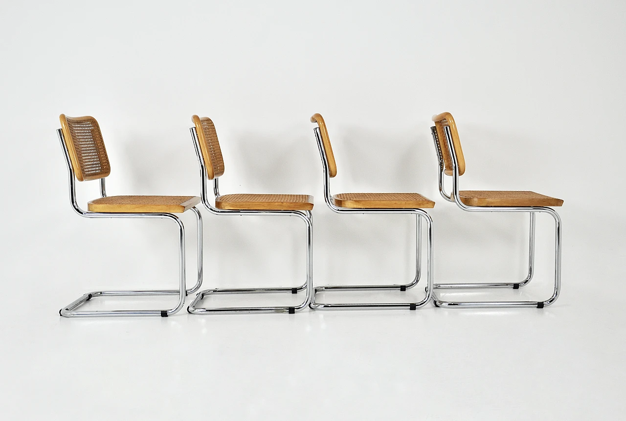 4 sedie da pranzo stile B32 di Marcel Breuer, anni '90 4