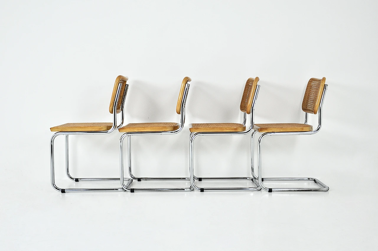 4 dining chairs style B32 by Marcel Breuer, 90s 6