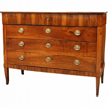 Walnut Direttorio chest of drawers, late 18th century