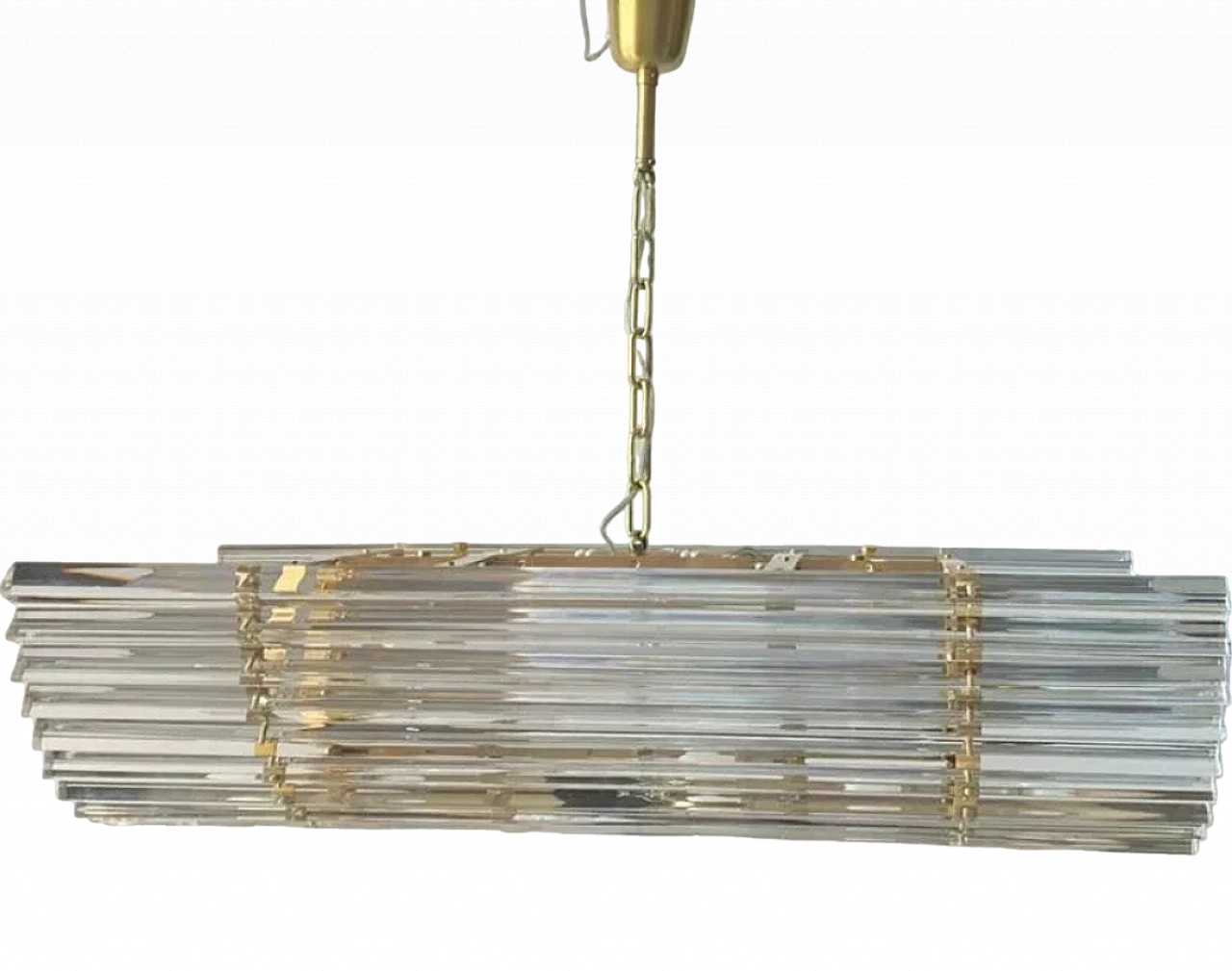 Murano glass and brass chandelier by Enrico Neri &c.snc, late 20th cen 12