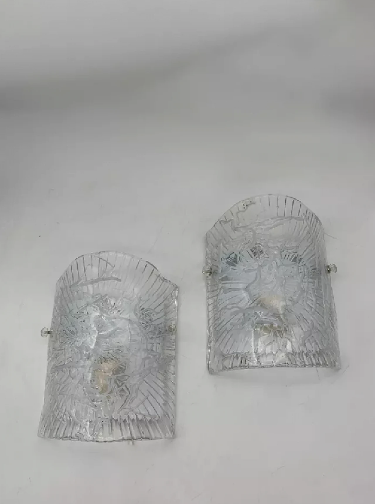 Pair of Murano glass wall lamps, 2000s 6