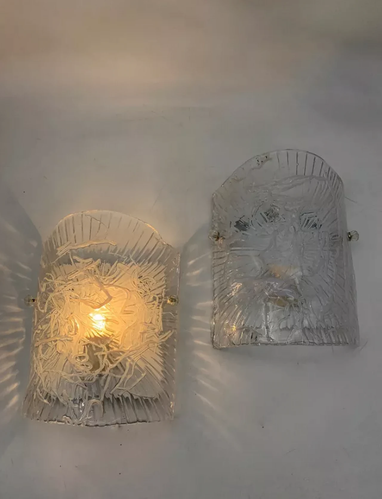 Pair of Murano glass wall lamps, 2000s 9