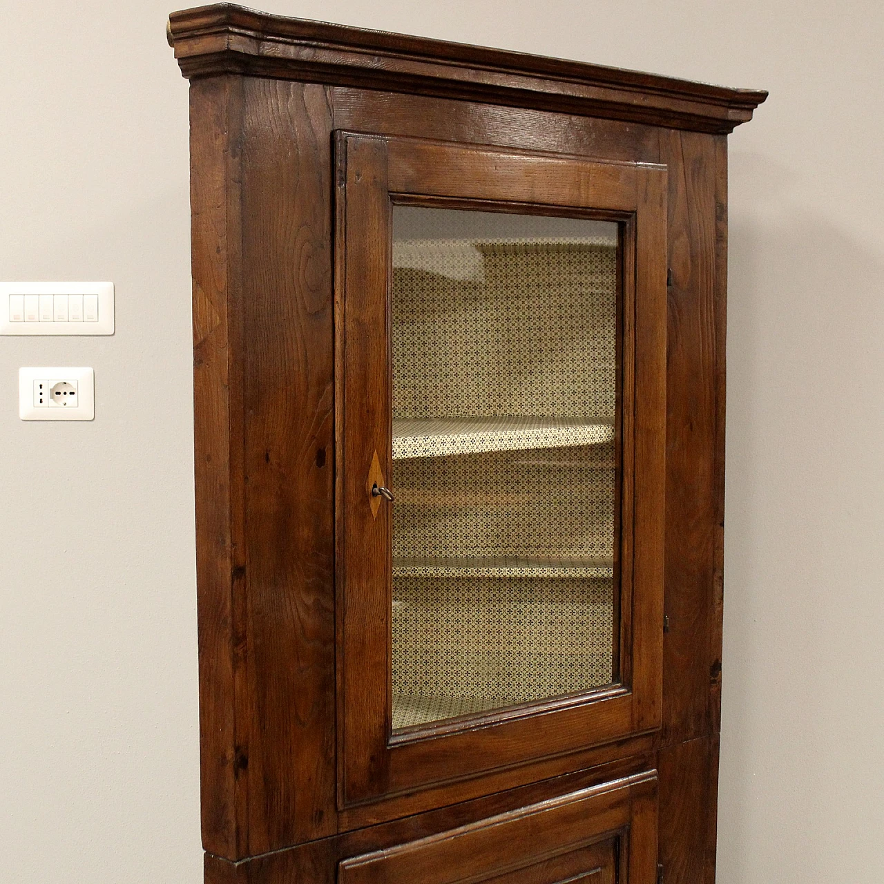 Chestnut wood showcase, 19th century 2