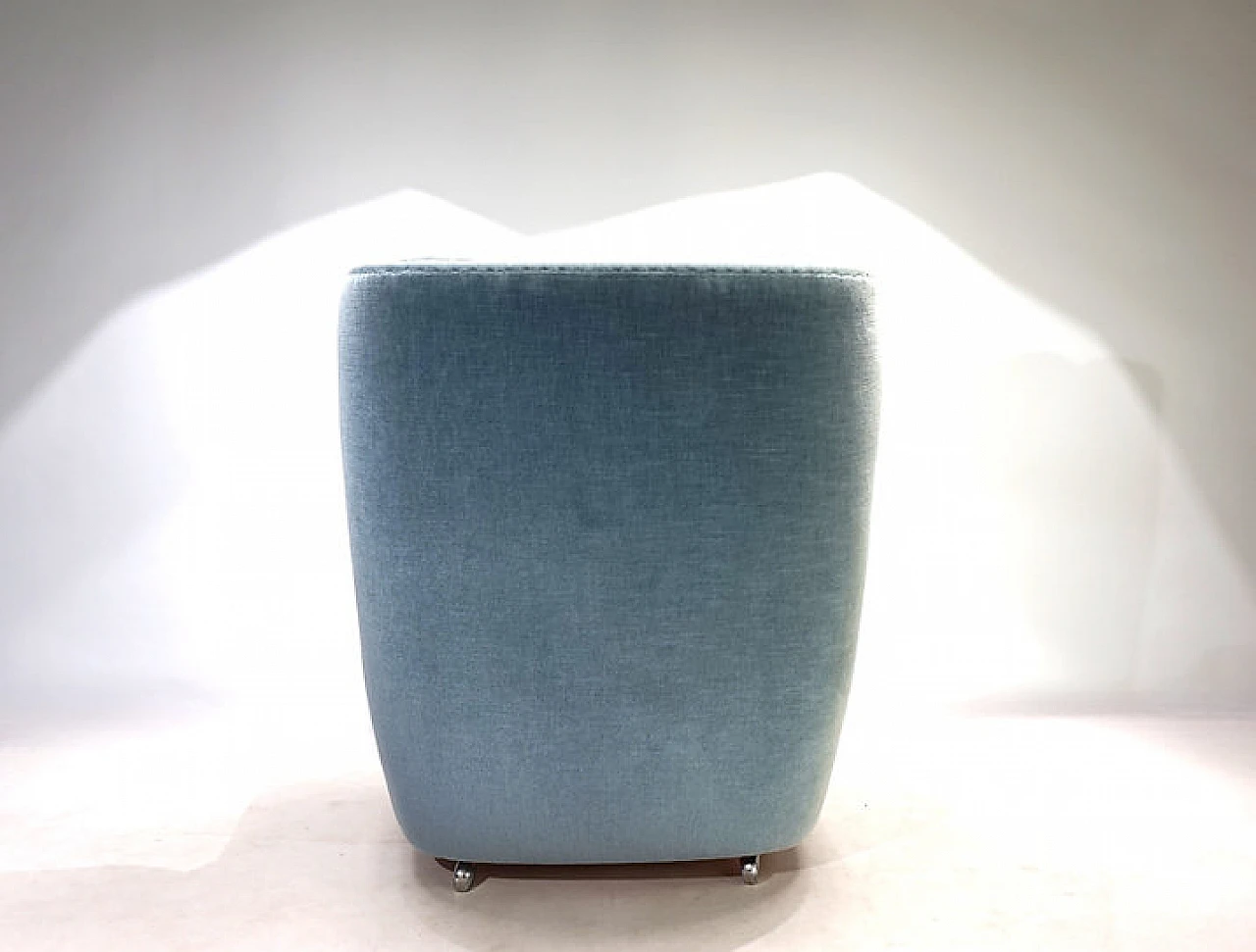 Carl Straub ice-blue mohair chair, 1960s 6