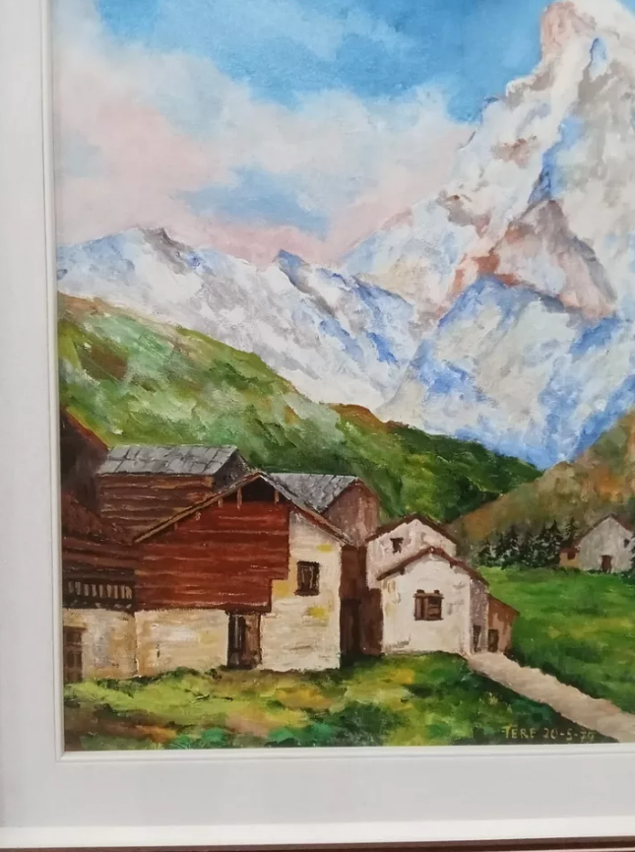 Monte Cervino, olio su tela di Tere, anni '70 3