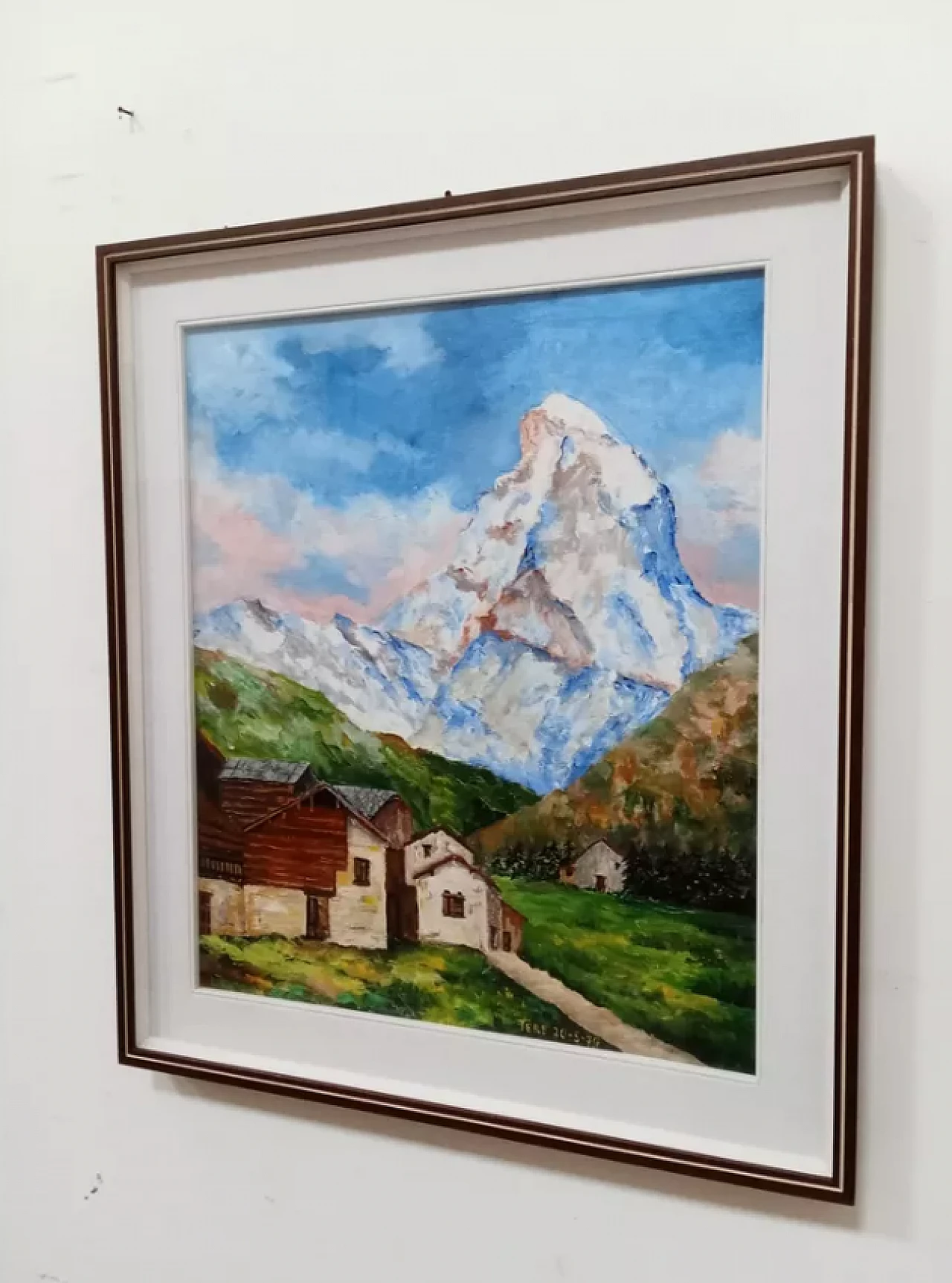 Mount Cervino, oil on canvas by Tere, 1970s 9