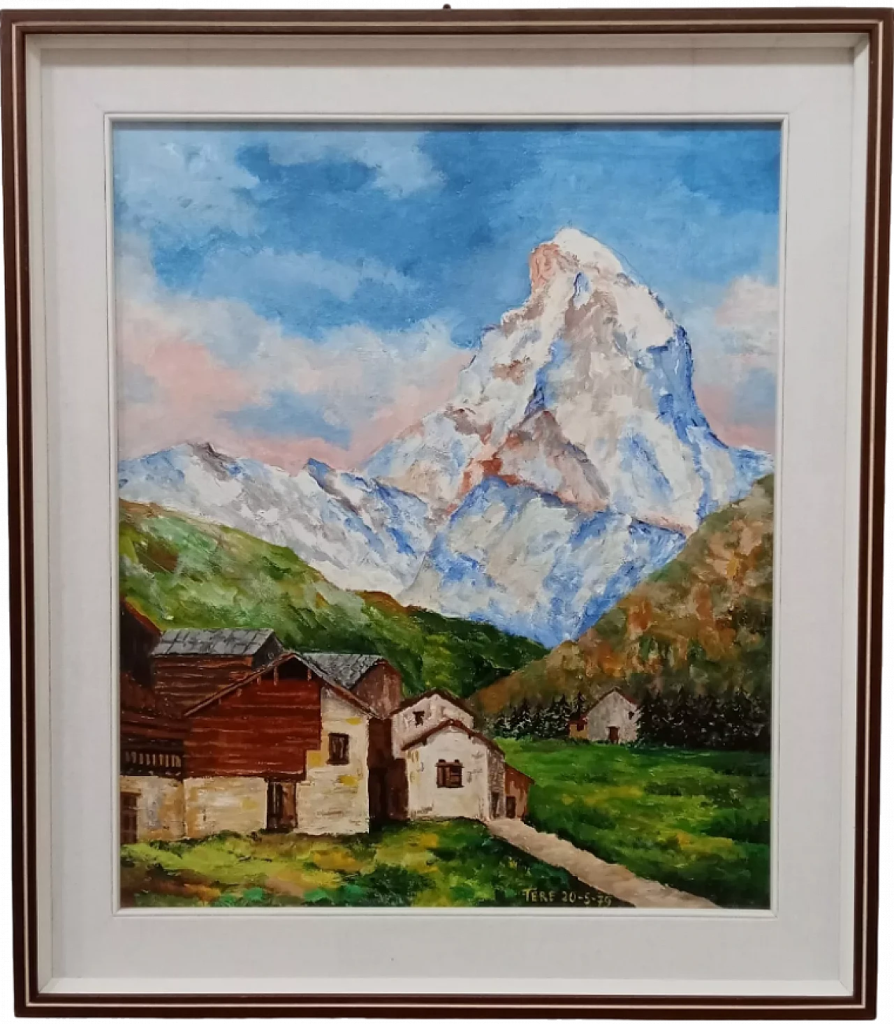 Mount Cervino, oil on canvas by Tere, 1970s 11