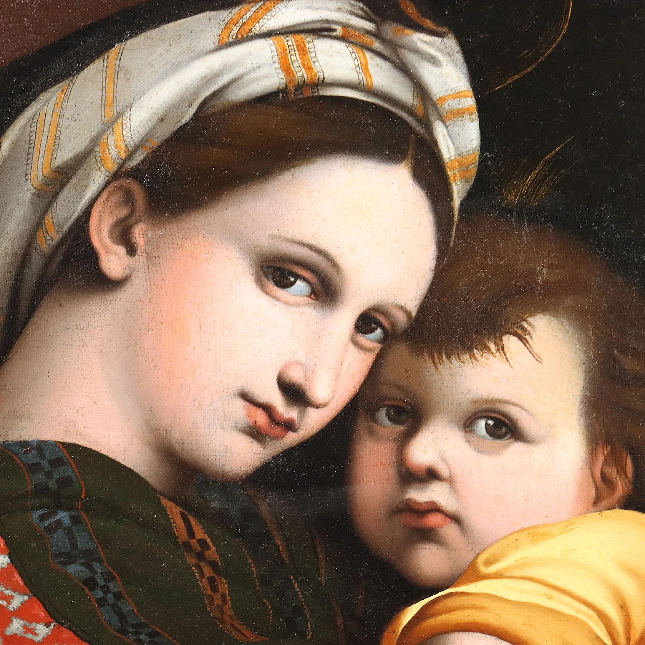 Copy of Madonna della Seggiola, oil on canvas, 19th century 4