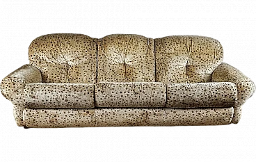 Three-seater padded and upholstered Sofa, 1970s