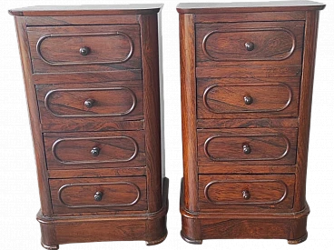 Pair of wooden bedside tables, 1980s