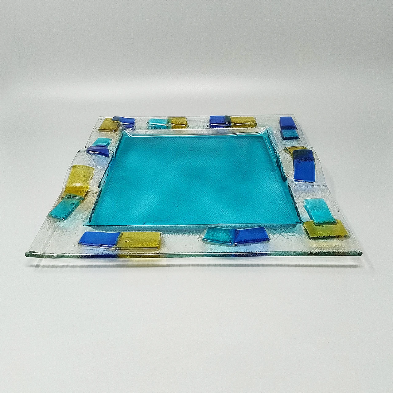 Polychrome Murano Glass Tray By Albatros, 1970s 2