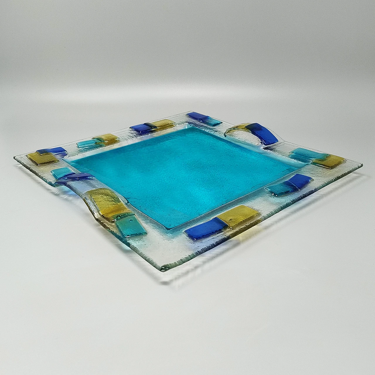 Polychrome Murano Glass Tray By Albatros, 1970s 3