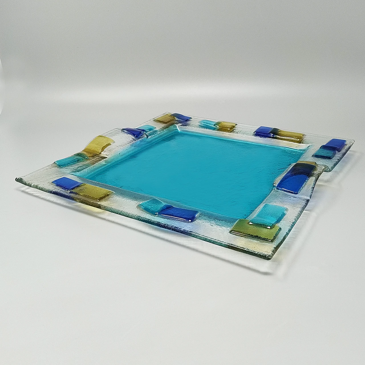 Polychrome Murano Glass Tray By Albatros, 1970s 4