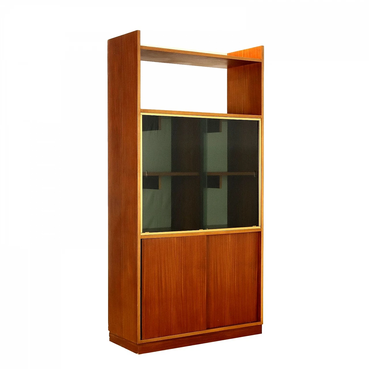 Cabinet aluminium mahogany veneer, 1960s 1