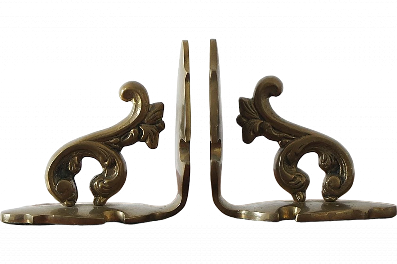 Pair of Mid-Century brass bookends, 1960s 4