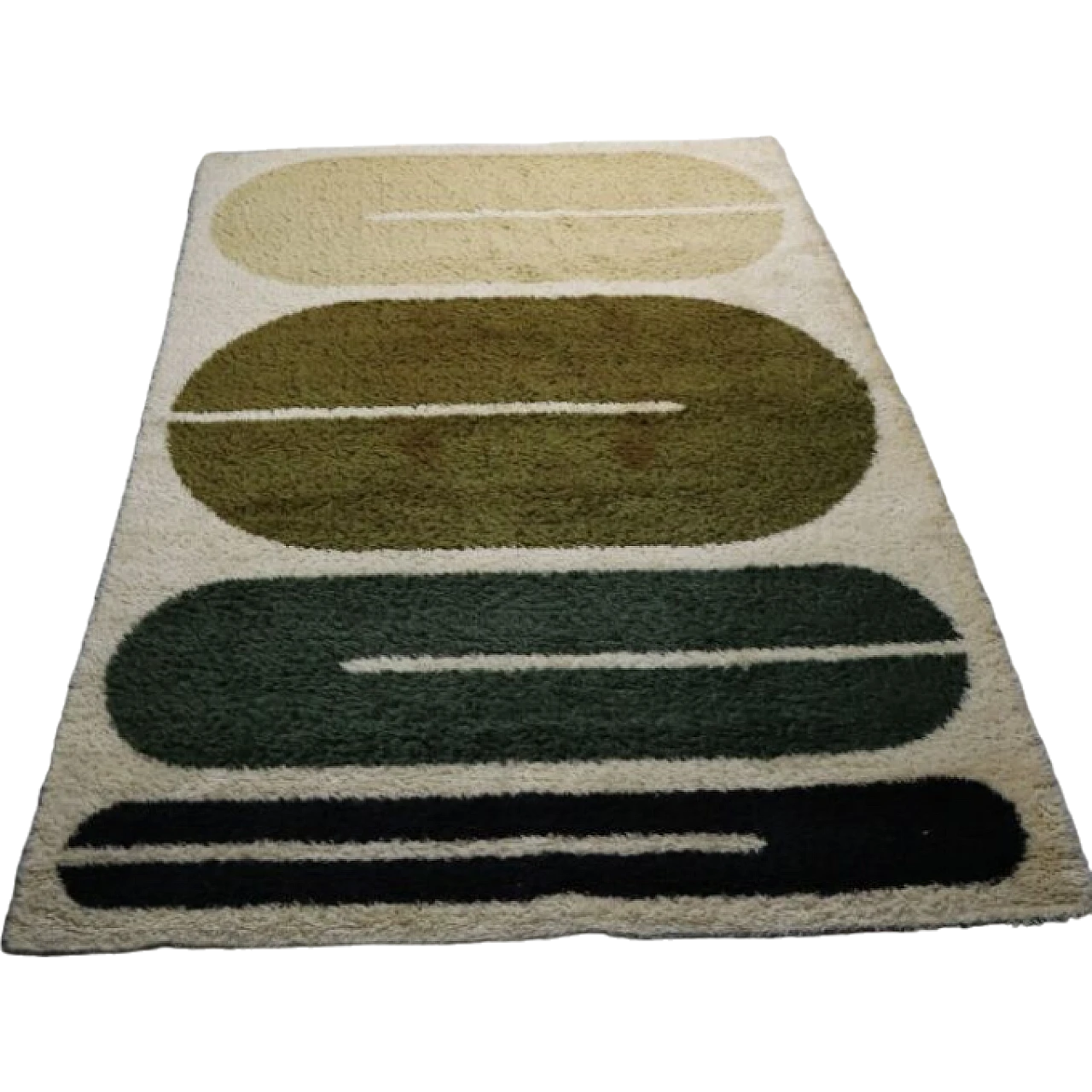 Geometric wool rug, 1970s 5