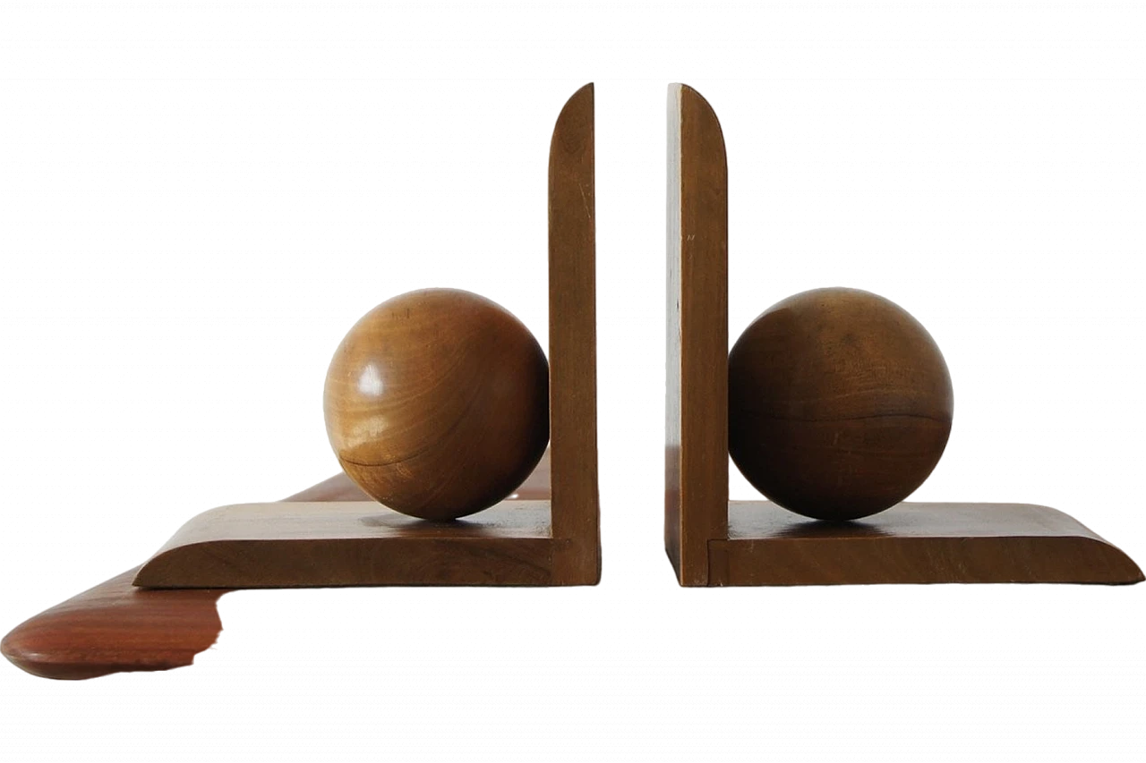 Pair of Mid-Century wooden bookends, 1950s 4