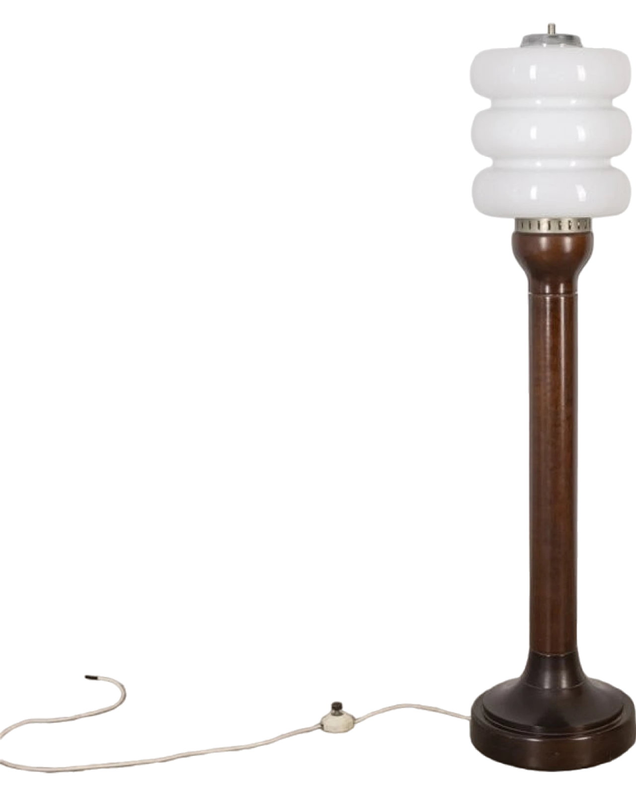 Floor lamp in wood and glass, 1970s 8