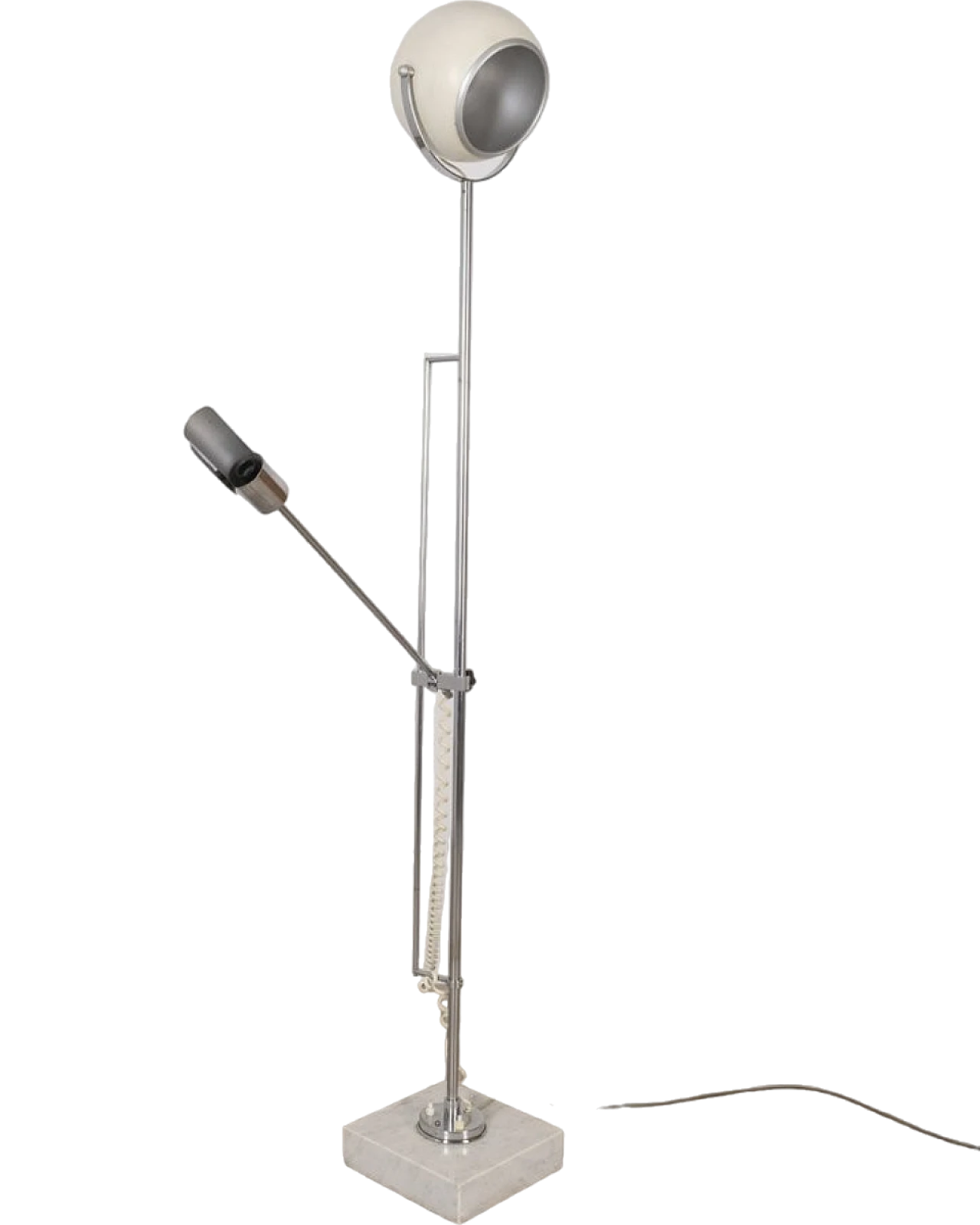 White adjustable floor lamp, 1970s 14