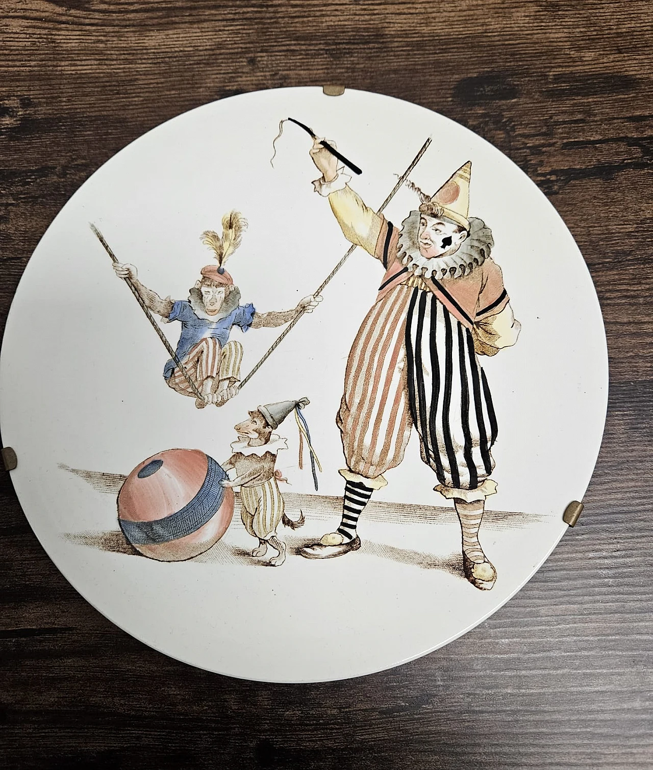 Società Ceramica Richard two Pagliacci series plates, '900 2