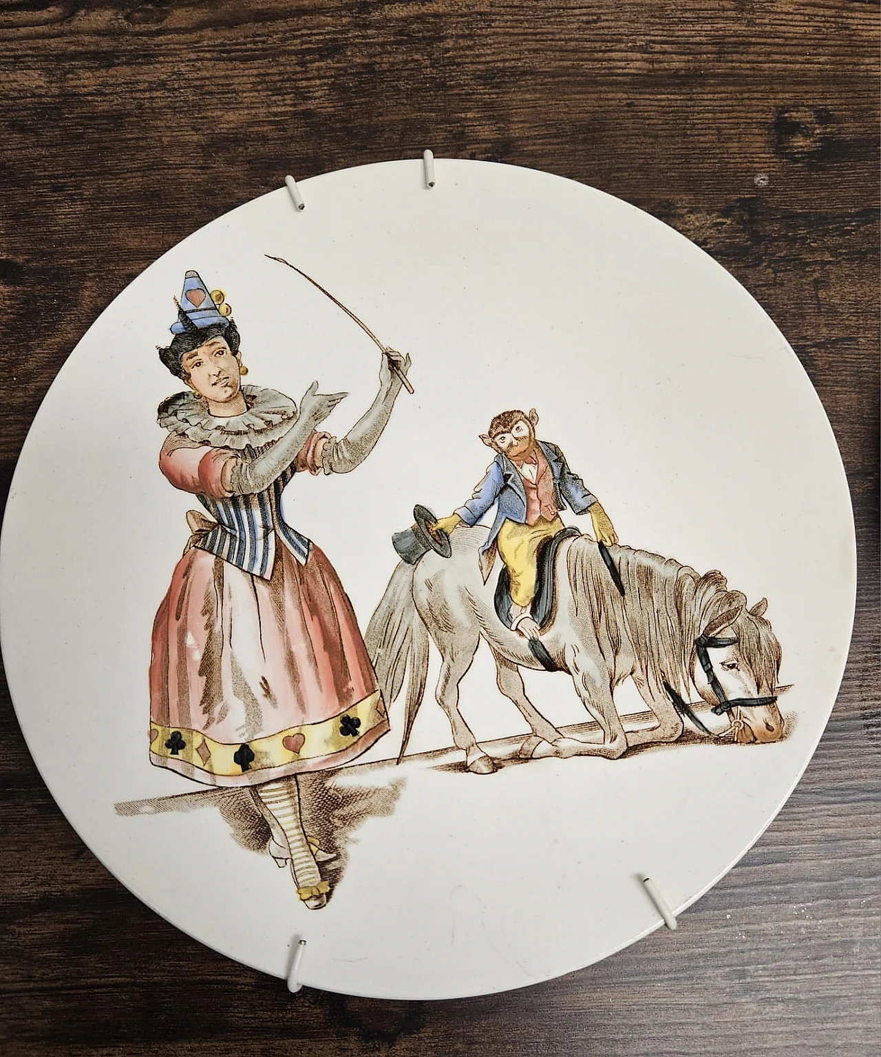 Società Ceramica Richard two Pagliacci series plates, '900 3