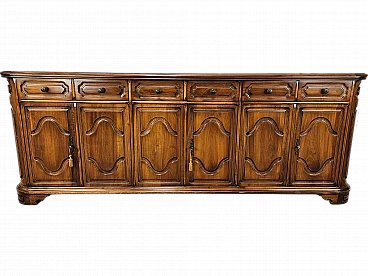 Credenza intagliata in legno, anni '60