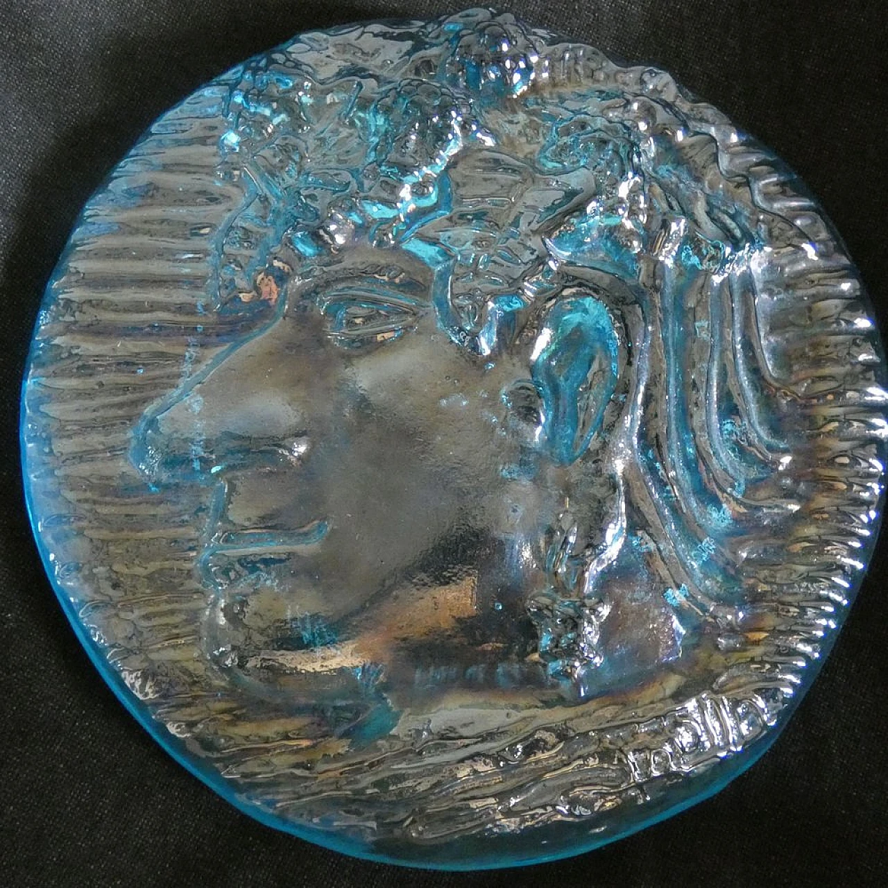 Bas-relief in Murano glass by Gianfranco Lai Olla, 1980s 1