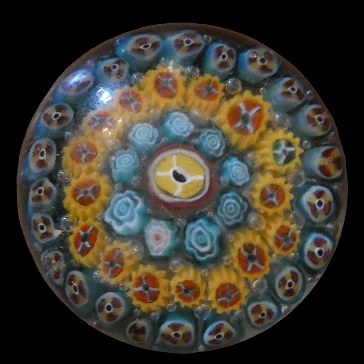 Fermacarte in vetro di Murano con murrine, anni '50 5