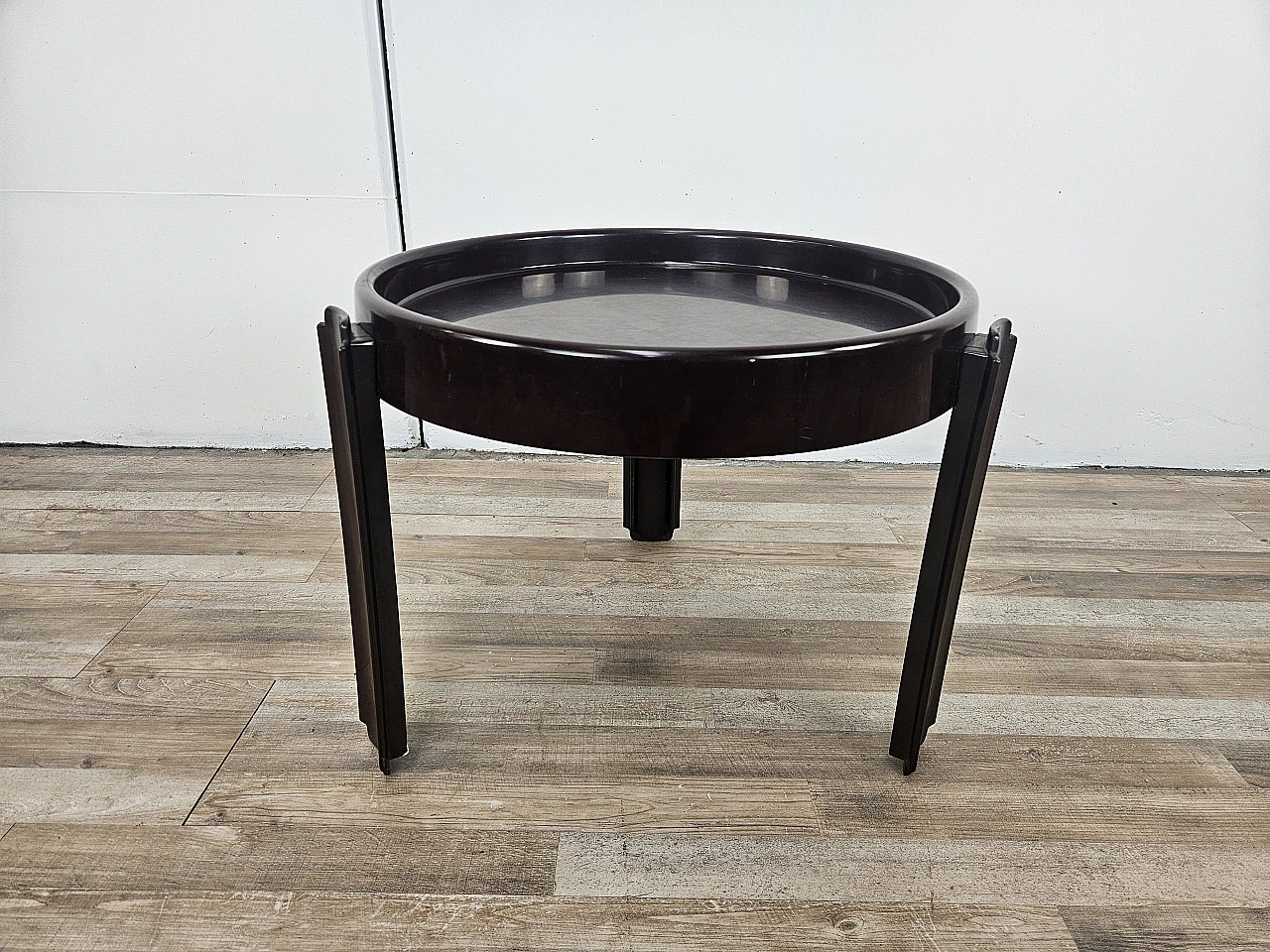 Space Age coffee table in dark plastic by Dal Vera, 1970s 1