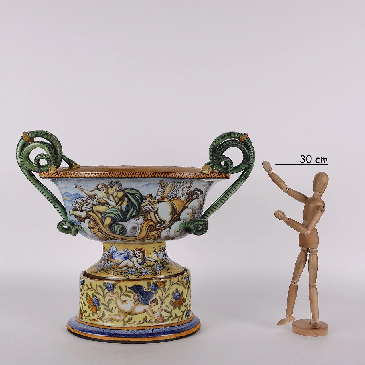 Vaso a Cratere in Maiolica Manifattura di Napoli 2