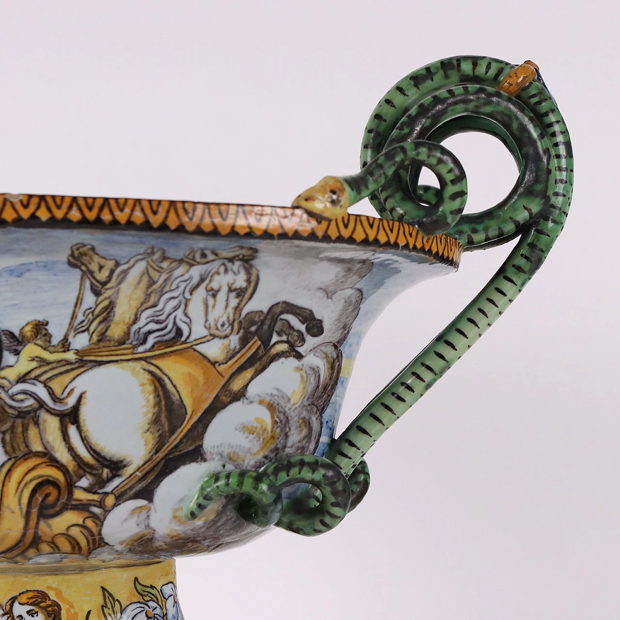 Vaso a Cratere in Maiolica Manifattura di Napoli 4