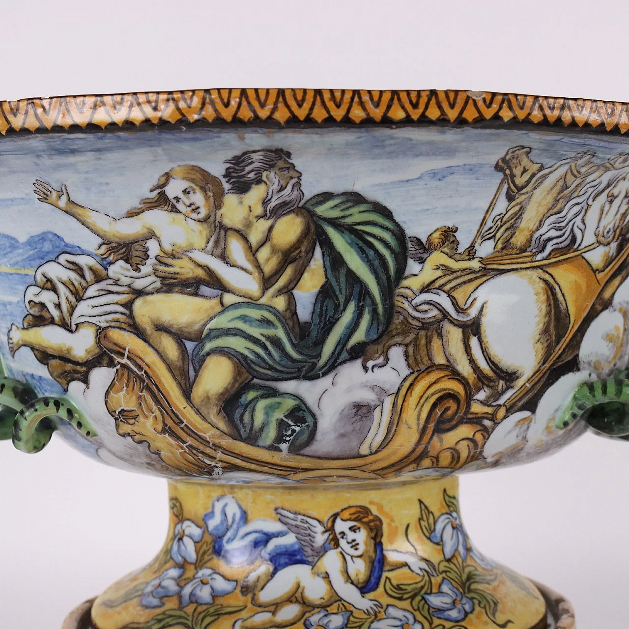 Vaso a Cratere in Maiolica Manifattura di Napoli 5