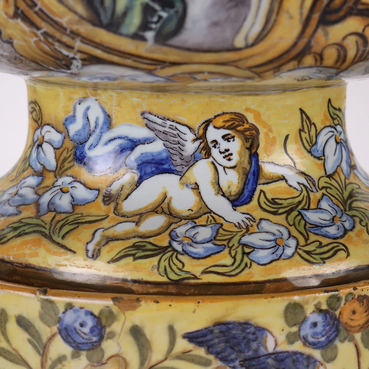 Vaso a Cratere in Maiolica Manifattura di Napoli 6