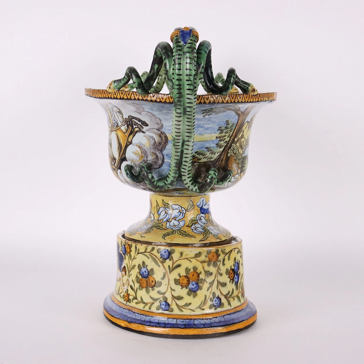 Vaso a Cratere in Maiolica Manifattura di Napoli 8