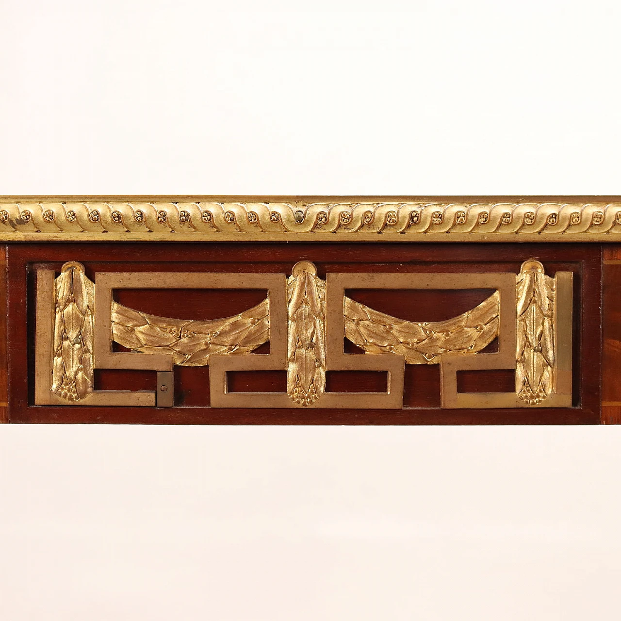 Mahogany veneer, mahogany feather and maple desk in Louis XVI style, late 19th century 5