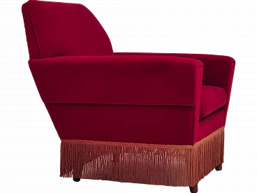 Danish velvet armchair by Ryesberg Møbler, 1970s