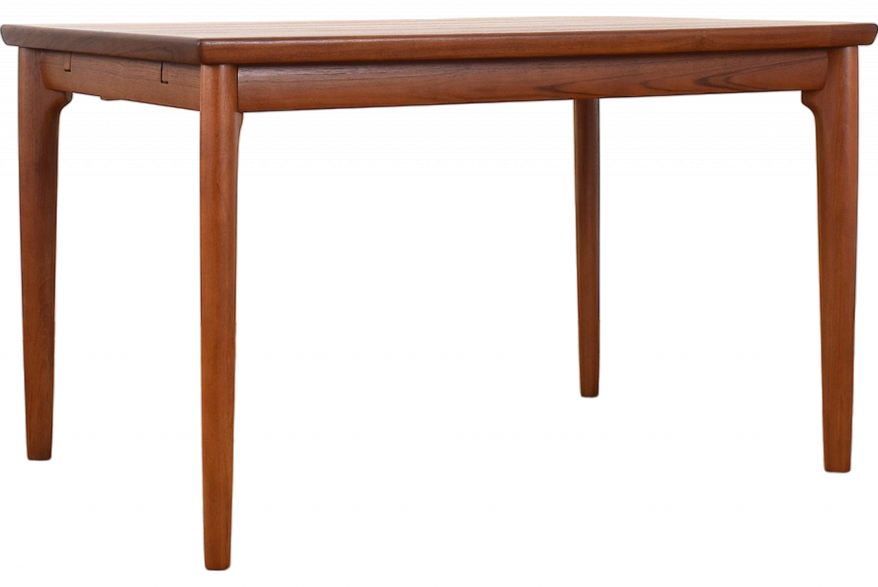 Danish teak extending dining table, 1960s 16