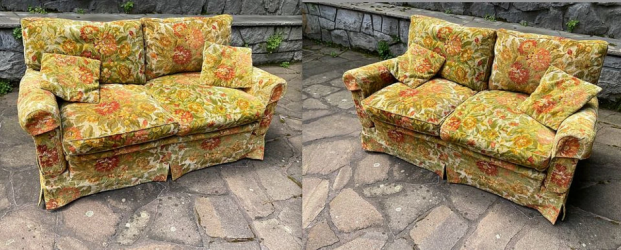 Pair of sofas with folding armrests, 1960s 1