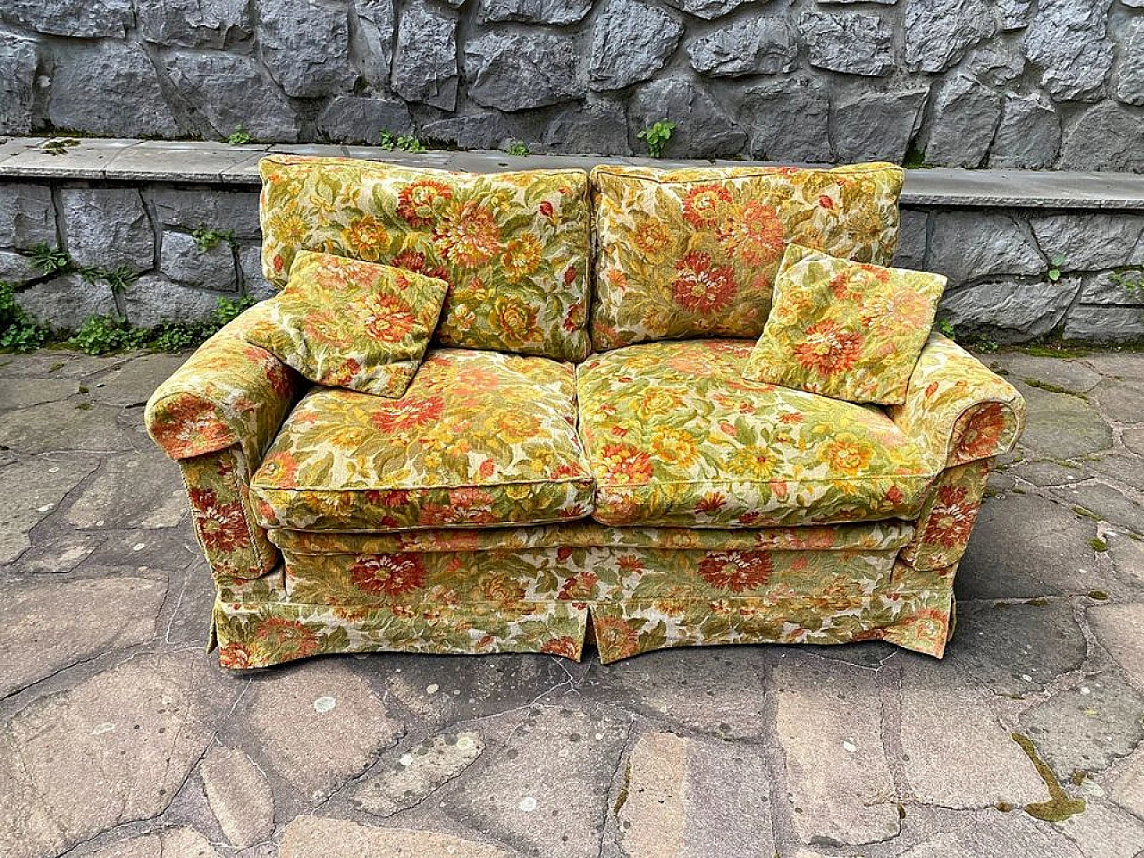 Pair of sofas with folding armrests, 1960s 5