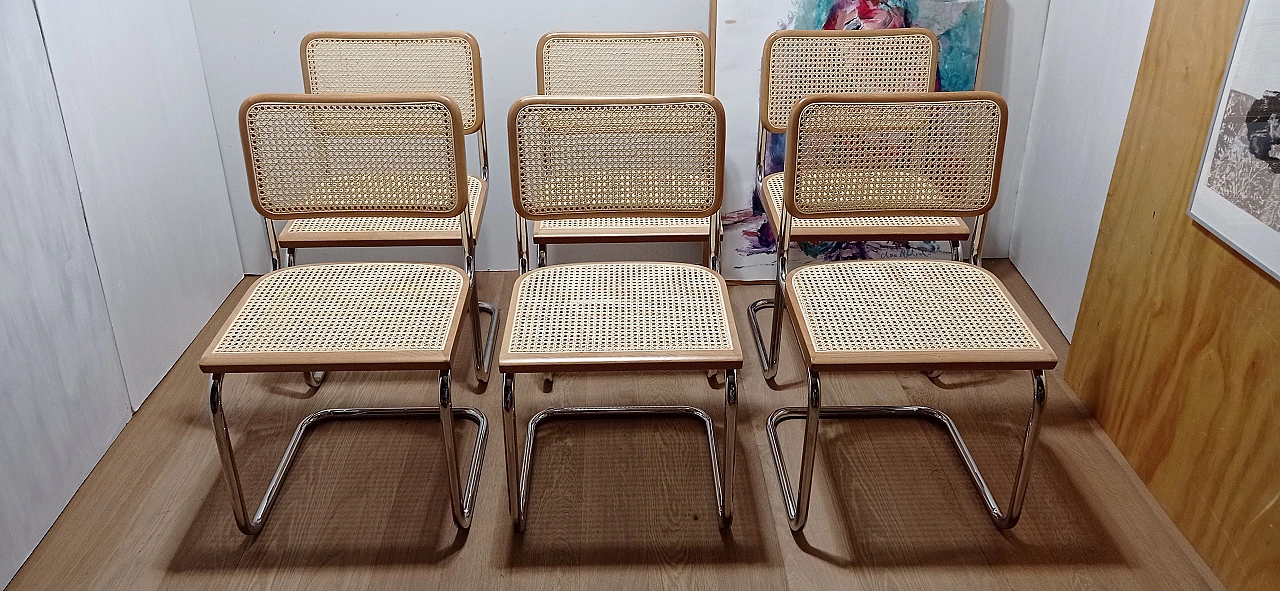 6 Cesca B3 chairs  by Mdf Italia, 2000s 2