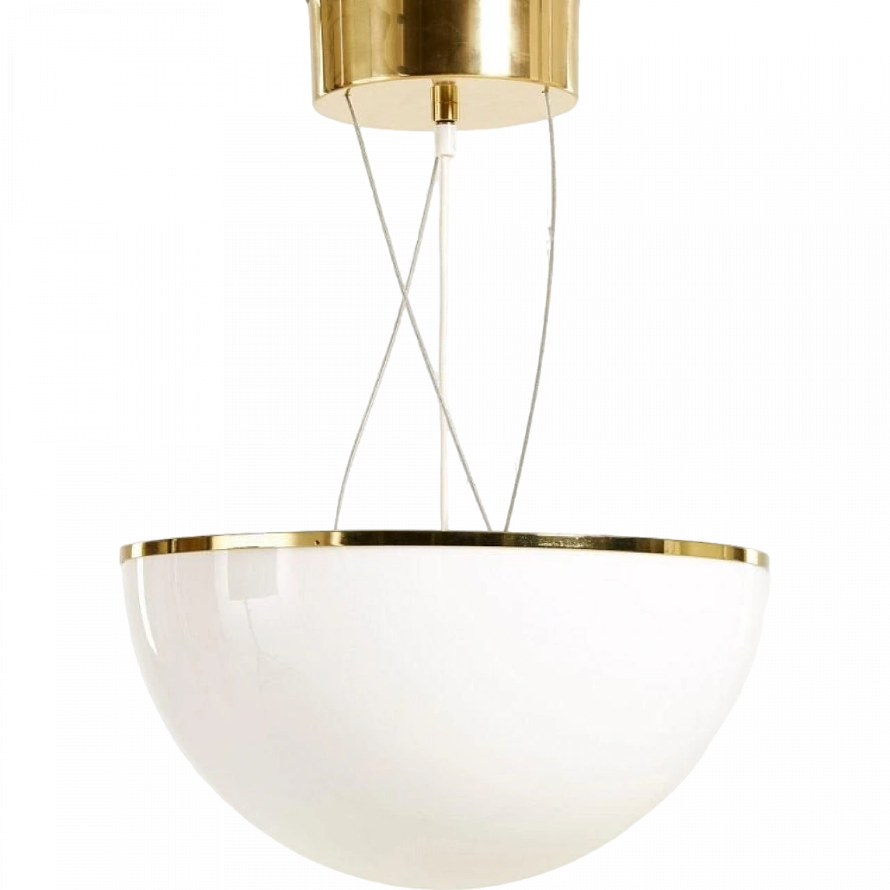 Swedish ceiling lamp in brass and plastic, 2000s 8