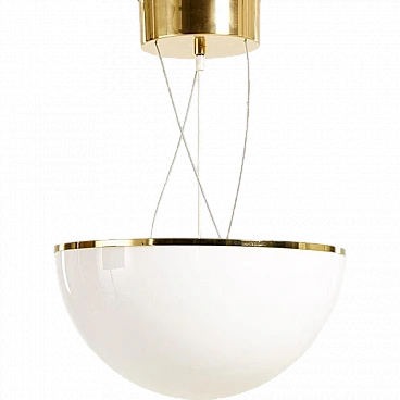 Swedish ceiling lamp in brass and plastic, 2000s