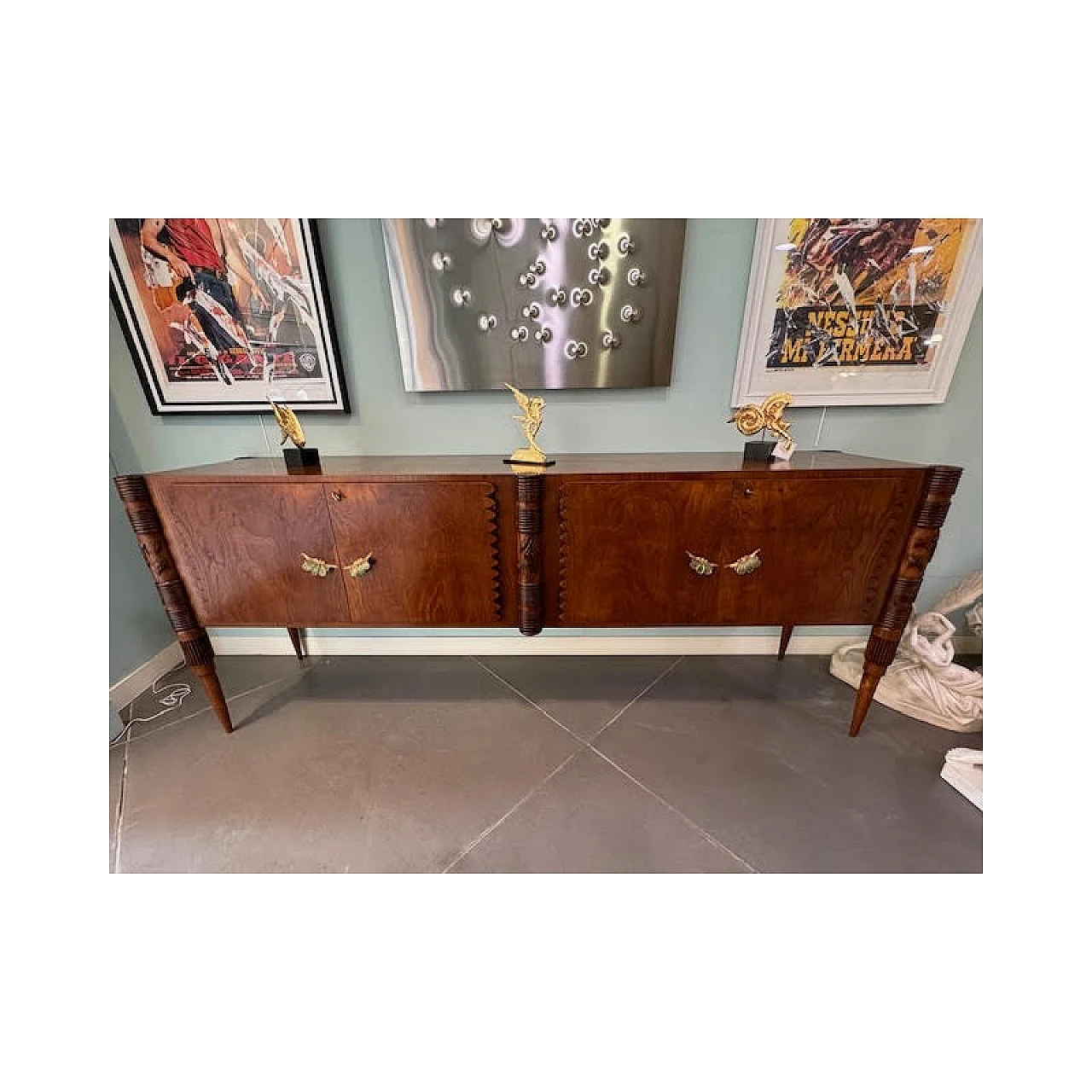 Credenza in legno a quattro ante di Pier Luigi Colli, anni '40 1