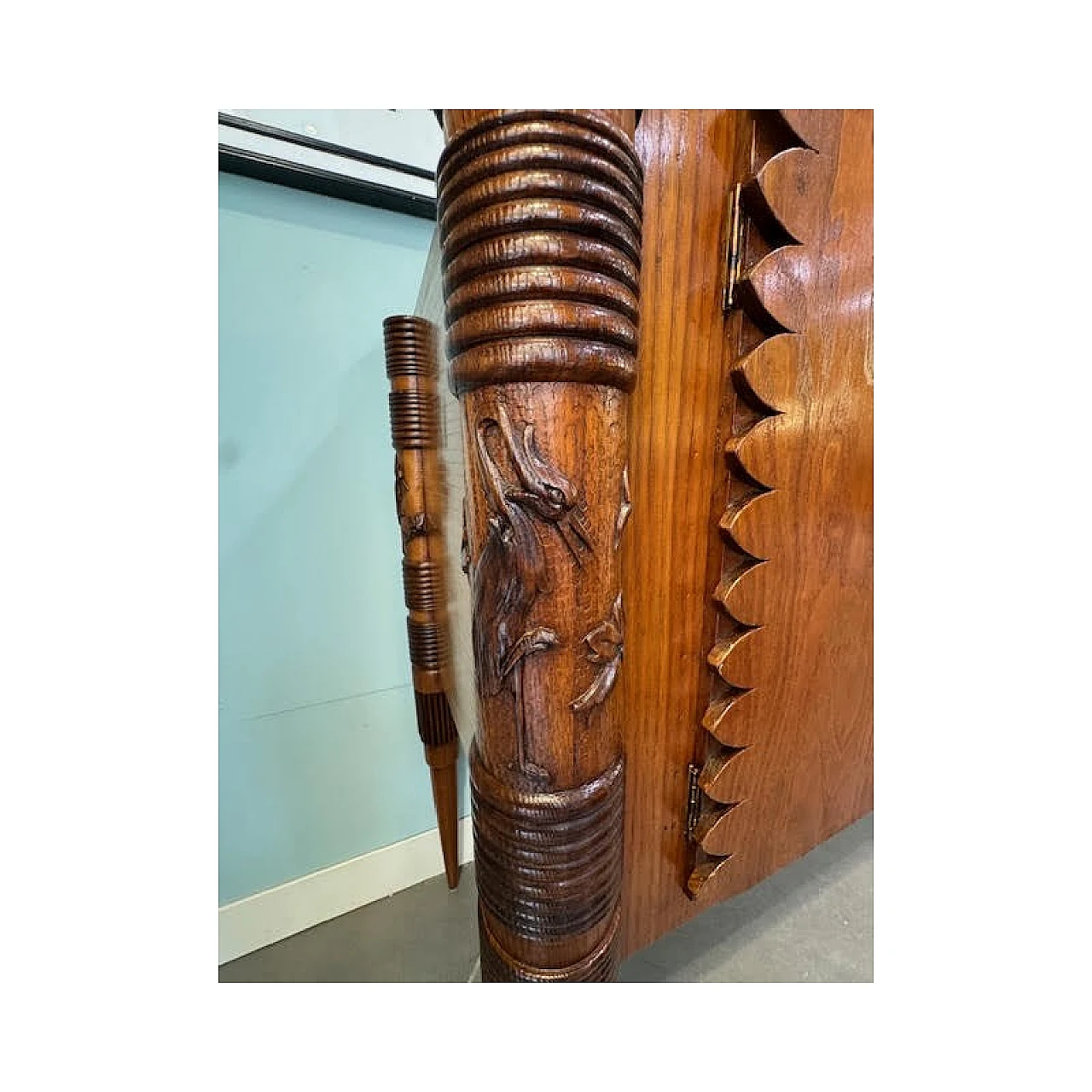 Credenza in legno a quattro ante di Pier Luigi Colli, anni '40 5