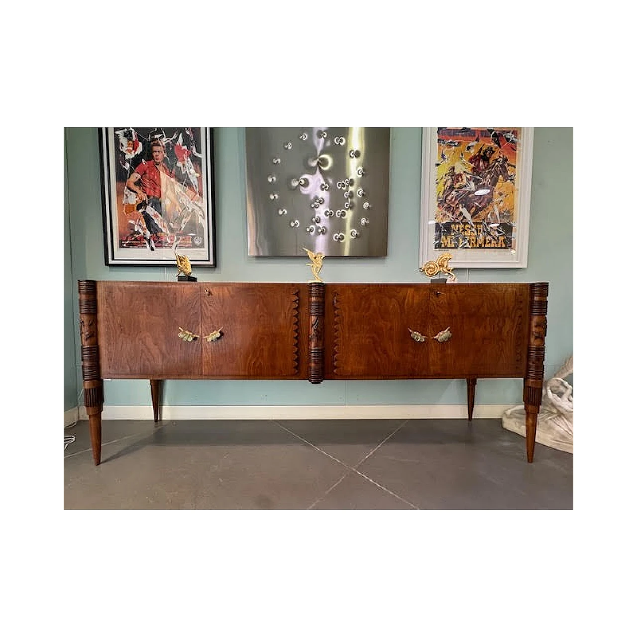 Four-door wooden sideboard by Pier Luigi Colli, 1940s 9