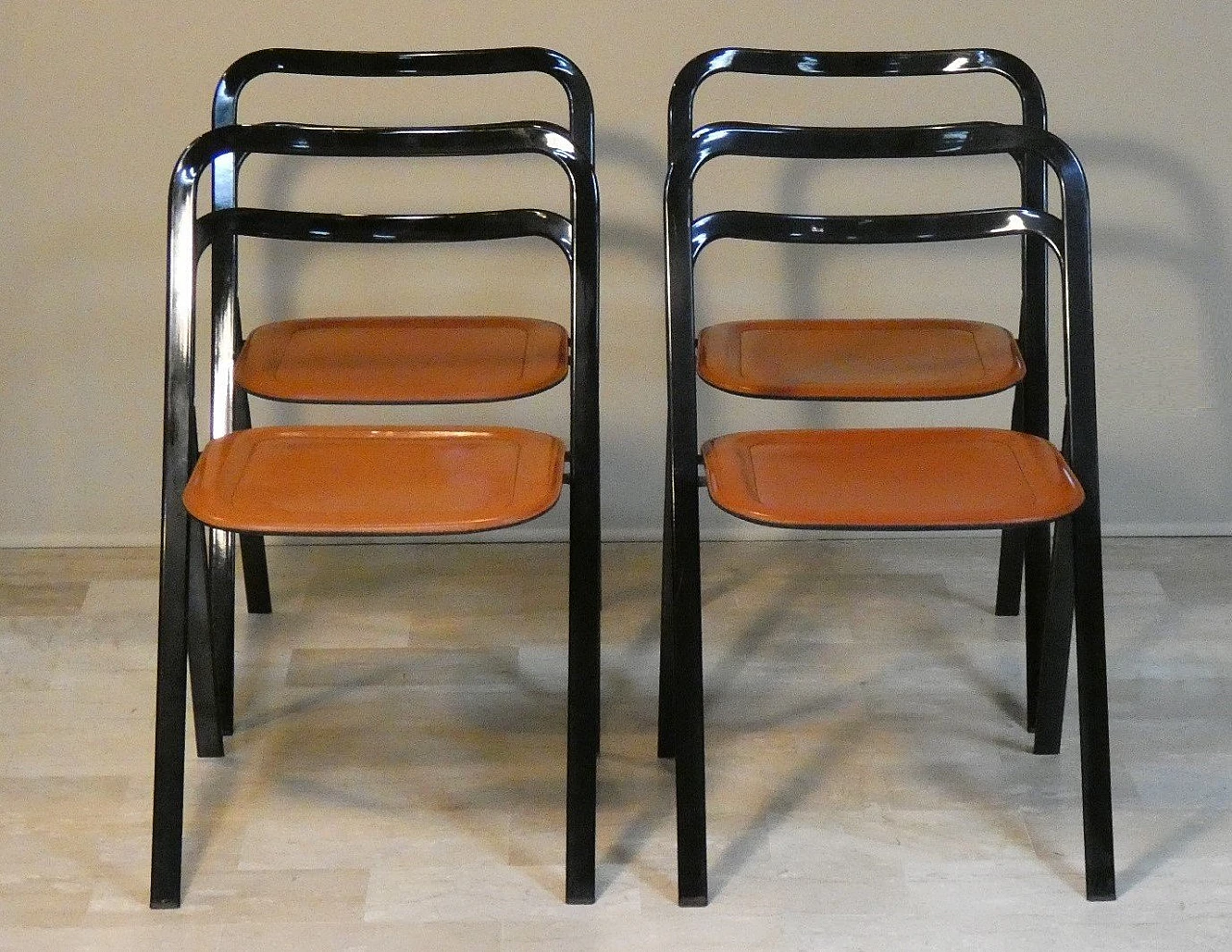 4 Folding chairs by Giorgio Cattelan for Cidue, 1980s 1